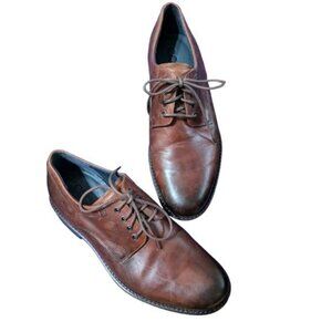 Ecco Mens Brown Leather Oxford Dress Shoes